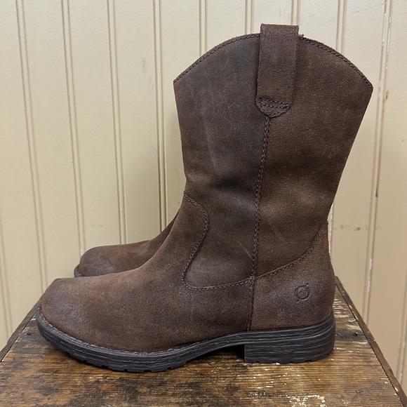 Born Basin Cowboy Style Brown Boots Size 7.5 - Picture 5 of 9